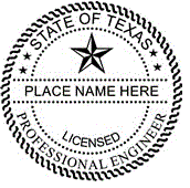 Texas Professional Engineer Stamp